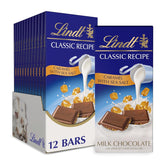 Lindt CLASSIC RECIPE Caramel with Sea Salt Milk Chocolate Bar. Milk Chocolate Candy with Pieces of Caramel and Sea Salt. 4.4 oz. (12 Pack)