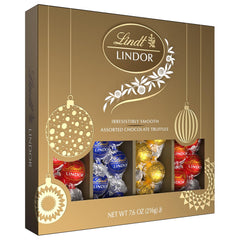 Lindt LINDOR Assorted Chocolate Candy Truffles Gift Box. Assorted Chocolate with Smooth. Melting Truffle Center. 7.6 oz.
