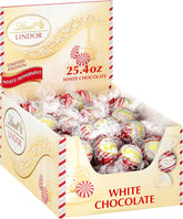 Lindt LINDOR White Chocolate Peppermint Truffles. White Chocolate Candy with Smooth Peppermint Truffle Center. 25.4 oz.. 60 Count