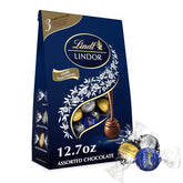 Lindt LINDOR Assorted Dark Chocolate Candy Truffles. 12.7 oz. Bag