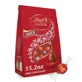 Lindt LINDOR Milk Chocolate Candy Truffles. Milk Chocolate with Melting Truffle Center. 15.2 oz. Bag