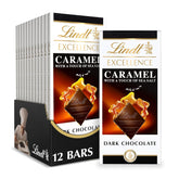 Lindt EXCELLENCE Caramel Sea Salt Dark Chocolate Bar. Dark Chocolate Candy with Pieces of Caramel and Sea Salt Crystals. 3.5 oz. (12 Pack)