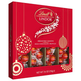 Holiday LINDOR Milk Modern Gift Box. Assorted Chocolate Candy with Smooth. Melting Truffle Center. 7.6 oz.