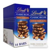 Lindt CLASSIC RECIPE Whole Hazelnut Dark Chocolate Candy Bar. Dark Chocolate Candy. 5.3 oz. (14 Pack)