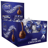 Lindt LINDOR Dark Chocolate Candy Truffles. Dark Chocolate with Smooth. Melting Truffle Center. 25.4 oz.. 60 Count Box