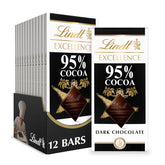 Lindt EXCELLENCE 95% Cocoa Dark Chocolate Bar. Dark Chocolate Candy. 2.8 oz. (12 Pack)