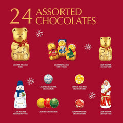 Lindt TEDDY Sleigh Assorted Chocolate Advent Calendar. Box of Assorted Chocolates. 9.3 oz. Box