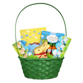 Lindt Easter Basket with GOLD BUNNY. Festive Lindt Chocolate for Kids with Green Easter Basket Ready for Gifting