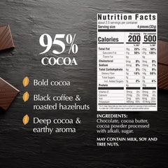 Lindt EXCELLENCE 95% Cocoa Dark Chocolate Bar. Dark Chocolate Candy. 2.8 oz. (12 Pack)