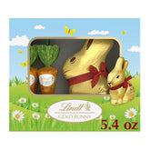 Lindt GOLD BUNNY Milk Chocolate & Milk Chocolate Easter Candy with Hazelnut Carrot Sticks. 5.4 oz.