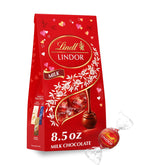 Lindt LINDOR Valentine's Milk Chocolate Candy Truffles. 8.5 oz. Bag