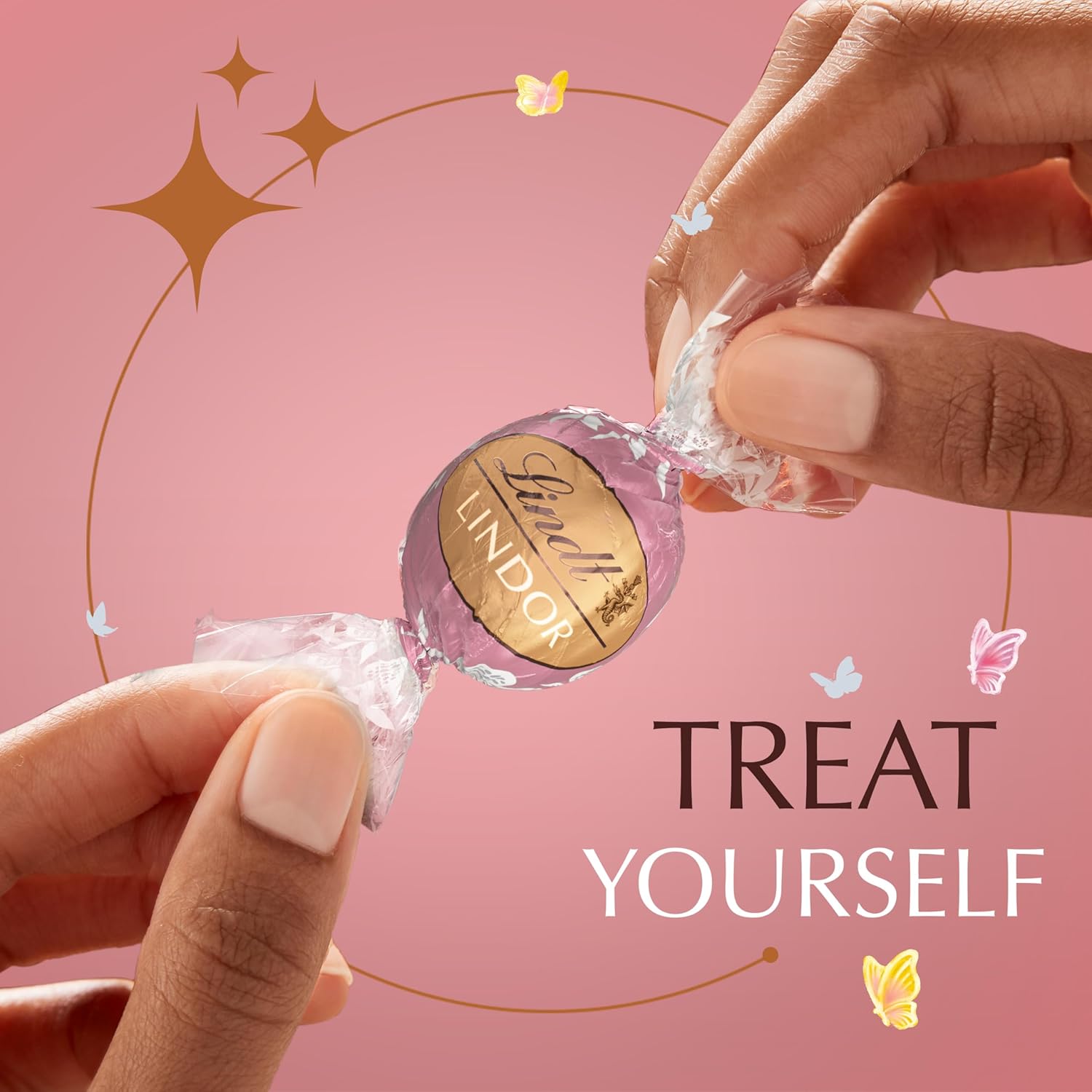 Lindt LINDOR Spring Neapolitan White Chocolate Truffles. Chocolates with Smooth. Melting Truffle Center. 19 Oz Bag