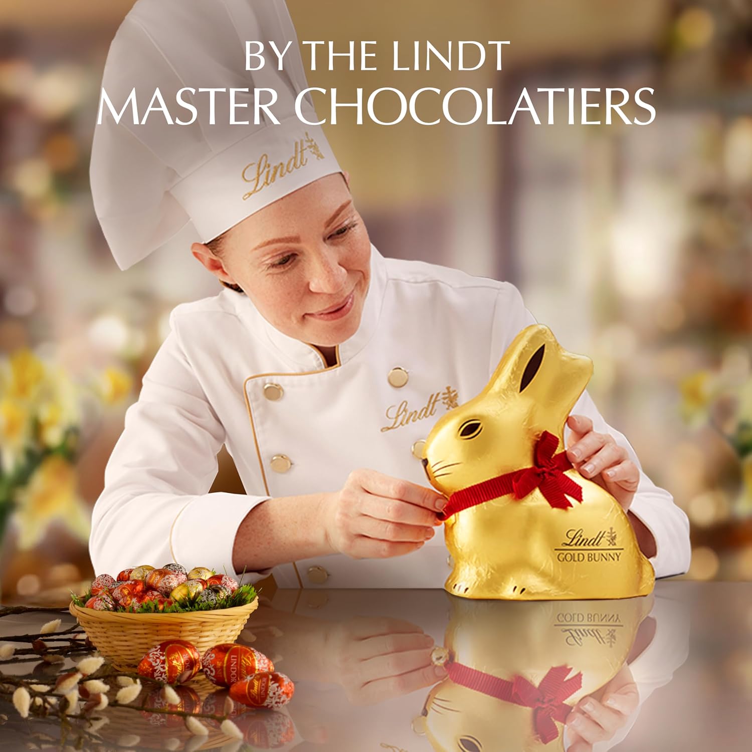 Lindt GOLD BUNNY Dark Chocolate. Hollow Mini Dark Chocolate Candy Bunny. 1.7 oz. Pack