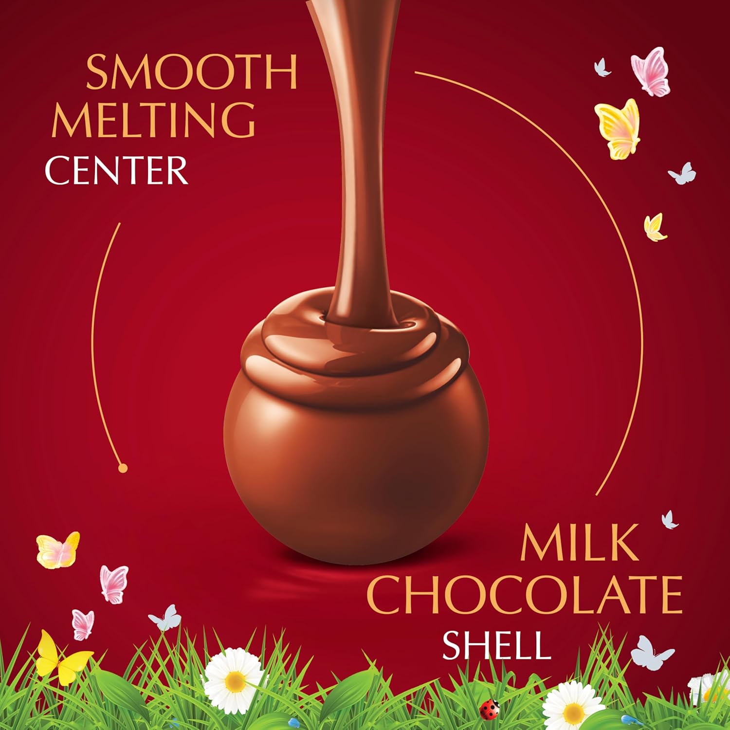 Lindt LINDOR Milk Chocolate Candy Truffles. Chocolate. 8.5 oz. Bag