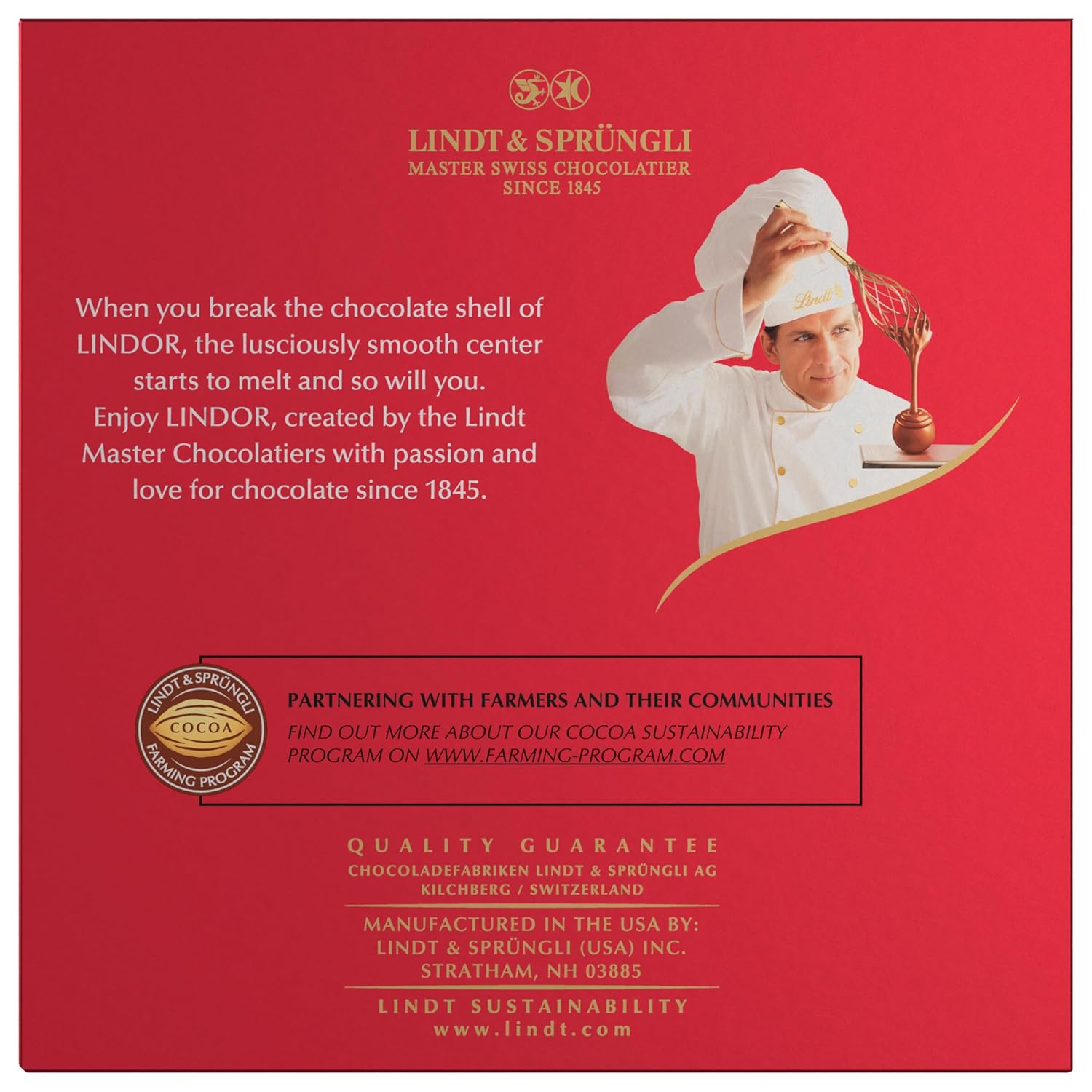 Lindt LINDOR Milk Chocolate Truffles 90 Count Gift Box. Chocolate Candy with Smooth. Melting Truffle Center. 38 oz. Box