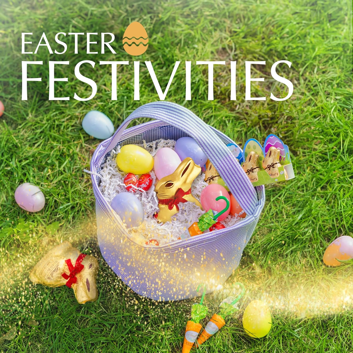 Lindt GOLD BUNNY Dark Chocolate. Hollow Mini Dark Chocolate Candy Bunny. 1.7 oz. Pack