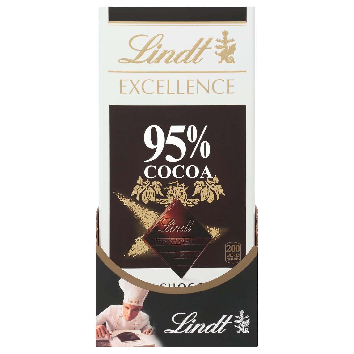 Lindt EXCELLENCE 95% Cocoa Dark Chocolate Bar. Dark Chocolate Candy. 2.8 oz. (12 Pack)