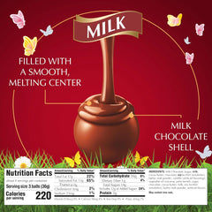 Lindt LINDOR Milk Chocolate Candy Truffles. Chocolate. 8.5 oz. Bag