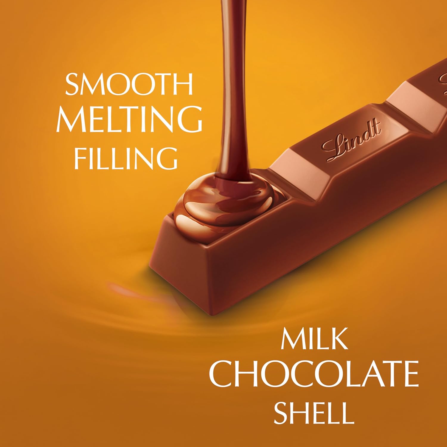 Lindt LINDOR Caramel Milk Chocolate Truffle Bar. Milk Chocolate Candy with Smooth. Melting Truffle Center. 1.3 oz. (24 Pack)