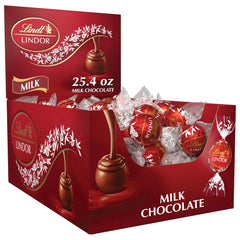 Lindt LINDOR Milk Chocolate Candy Truffles. Milk Chocolate with Smooth. Melting Truffle Center. 25.4 oz.. 60 Count